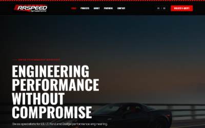 Website preview for RR SPEED MOTORSPORTS