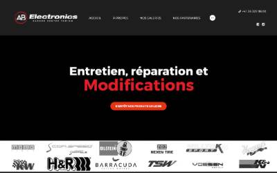 Top of the website for AB Electronics Sàrl