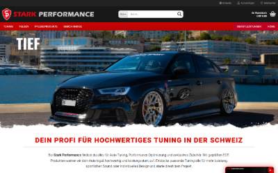 Top of the website for Stark Performance