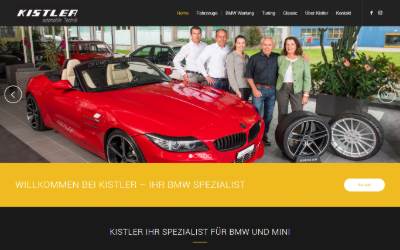 Top of the website for Kurt Kistler AG