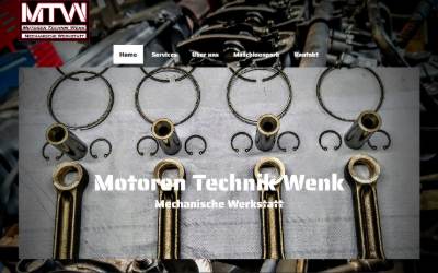 Top of the website for Motoren Technik Wenk