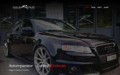 Top of the website for A.C. Racing A. Castelberg Domat/Ems