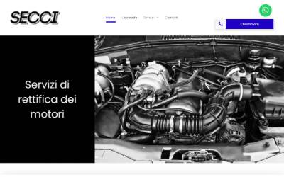 Top of the website for Secci Rettifiche Motori