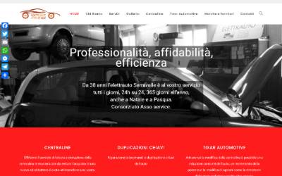 Top of the website for Elettrauto Serravalle Giuseppe, ripariamo tutte le parti elettrice e elettroniche della tua auto.