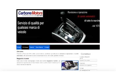 Top of the website for Riparazione Cambi Automatici Carbone Motors S.R.L