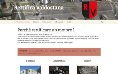 Top of the website for Rettifica Valdostana