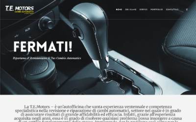 Top of the website for T.E. MOTORS - REVISIONI CAMBI AUTOMATICI