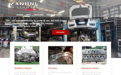 Website preview for Zanoni Rettifiche
