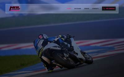 Top of the website for Moto Racing Lab
