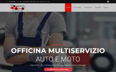 Top of the website for DACAR GENOVA - Centro Revisioni, Automotofficina, Vendita Scooter Elettrici, Gomme, Rimappatura Centraline- VM Chip Partner.
