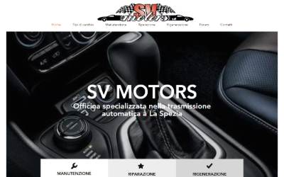 Website preview for Sv Motors