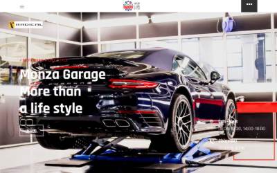 Website preview for Monza Garage