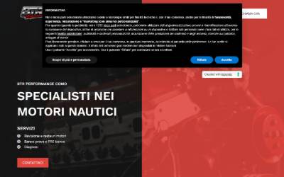 Top of the website for BTR PERFORMANCE COMO snc