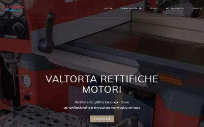 Website preview for Valtorta Rettifiche SRL
