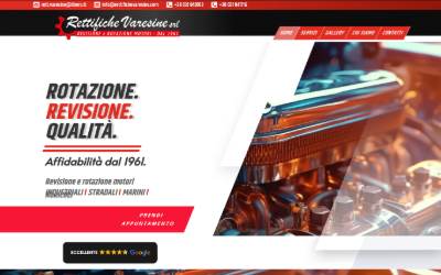 Website preview for Rettifiche Varesine (S.R.L.)