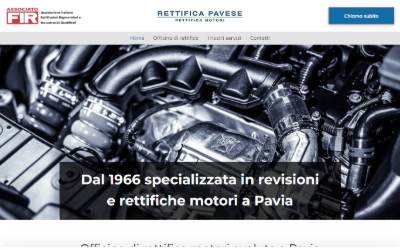 Top of the website for Rettifica Pavese di Trespi Giovanni
