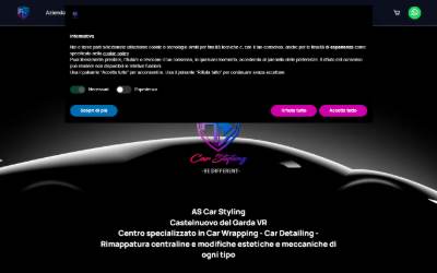 Top of the website for AS CAR STYLING