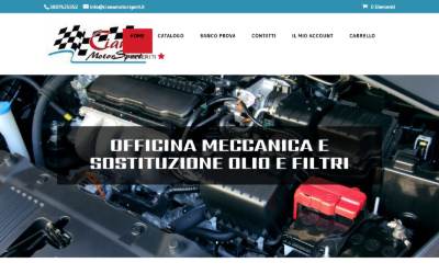 Top of the website for Ciano MotorSport