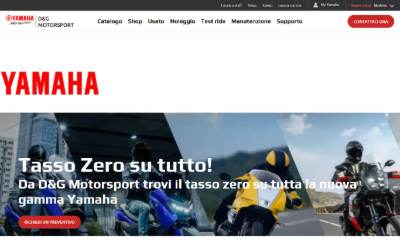 Top of the website for Concessionaria Yamaha Pesaro - D&G Motorsport