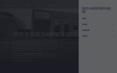 Top of the website for Shiftech Luxembourg