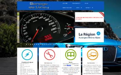 Top of the website for Garage de Vincy