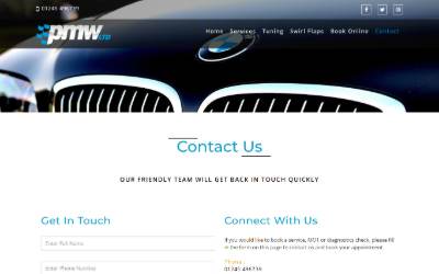Website preview for PMW