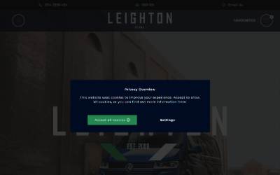 Website preview for Leighton Vans