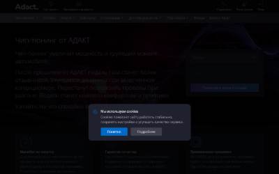 Website preview for ADACT