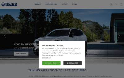 Website preview for HEICO SPORTIV
