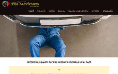 Website preview for LTG1 Motors