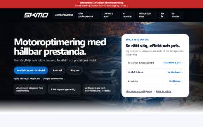 Website preview for Skandinavisk Motoroptimering