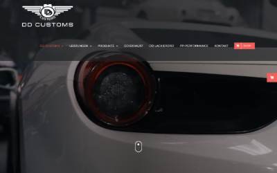 Website preview for DD Customs