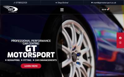 Website preview for G T Motorsport