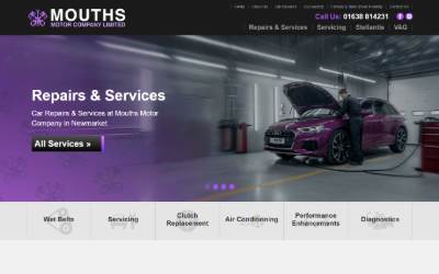Website preview for Mouths Motor Company LTD - Woodditton