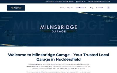 Website preview for Milnsbridge Garage