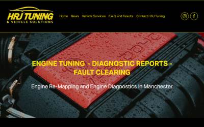 Website preview for HRJ Tuning