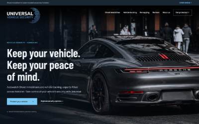 Website preview for Universal Vehicle Security