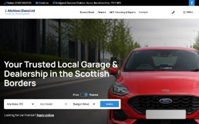 Website preview for J Aitchison Duns Ltd