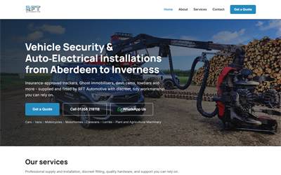 Website preview for RFT Automotive