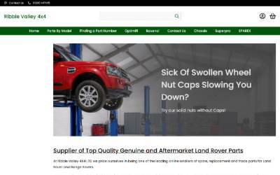 Website preview for Ribble Valley 4X4