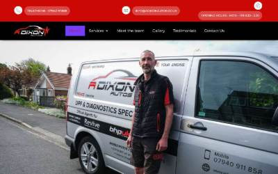 Website preview for A Dixon