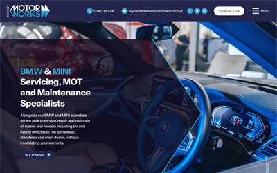 Website preview for Beverley motor works
