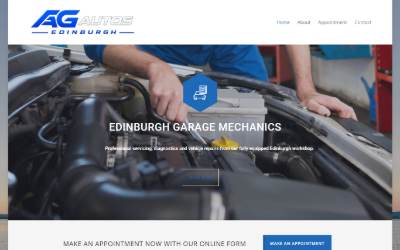 Website preview for AG Autos