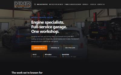 Website preview for NMD Automotive