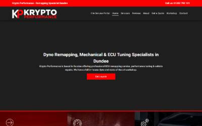 Website preview for Krypto Performance