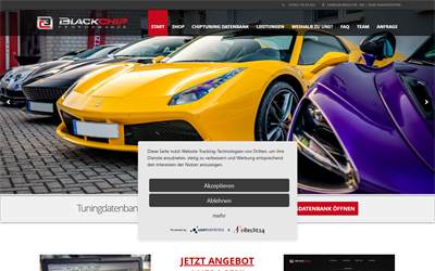 Website preview for BLACKCHIP Performance