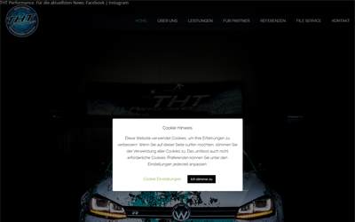 Website preview for THT Performance