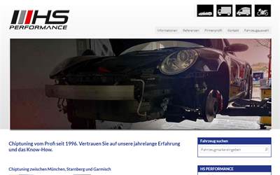 Website preview for HS Chiptuning