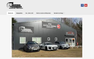 Website preview for Individual Performance - Chiptuning & Motorsport individuelle Kennfeldoptimierung mit Leistungsmessung
