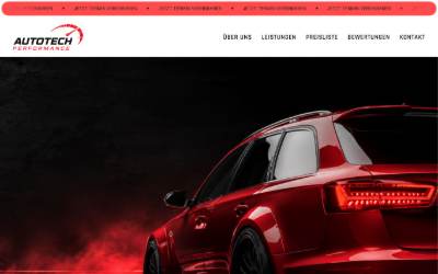 Website preview for AutoTech - Performance
